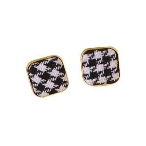 Houndstooth Earrings l Alabama Earrings l Roll Tide Earrings l Statement Earring